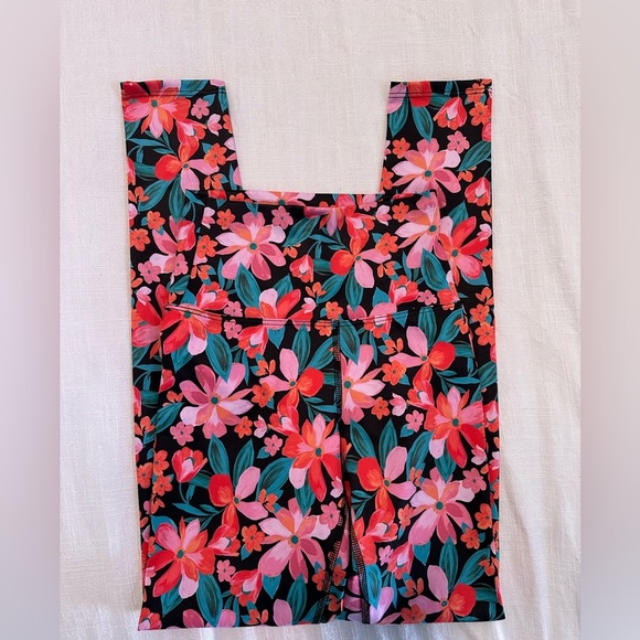 NWT Beach Riot Piper Printed Leggings Tights In Fiery Plumeria Floral XS - Picture 3 of 5